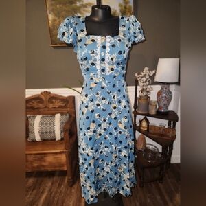 Floral Blue Dress